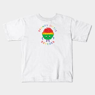 Grumpy Little Gaycake - LGBT Design - Green Version Kids T-Shirt